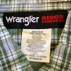 Wrangler Green Casual Button Down Shirt